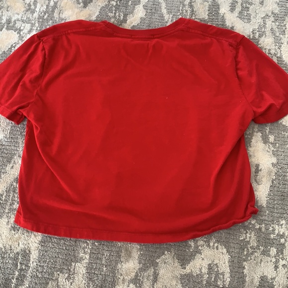 Brandy Melville cropped red t shirt brand new - Picture 3 of 3